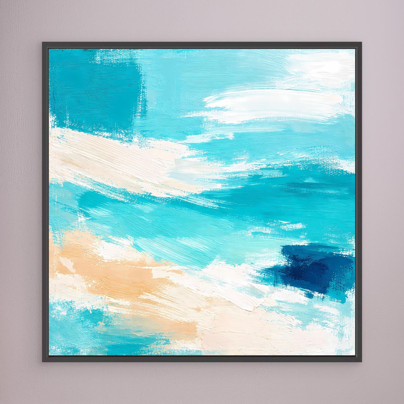 Leinwand Abstraktes Meeresrauschen am Strand | Modernes Ozean Wandbild