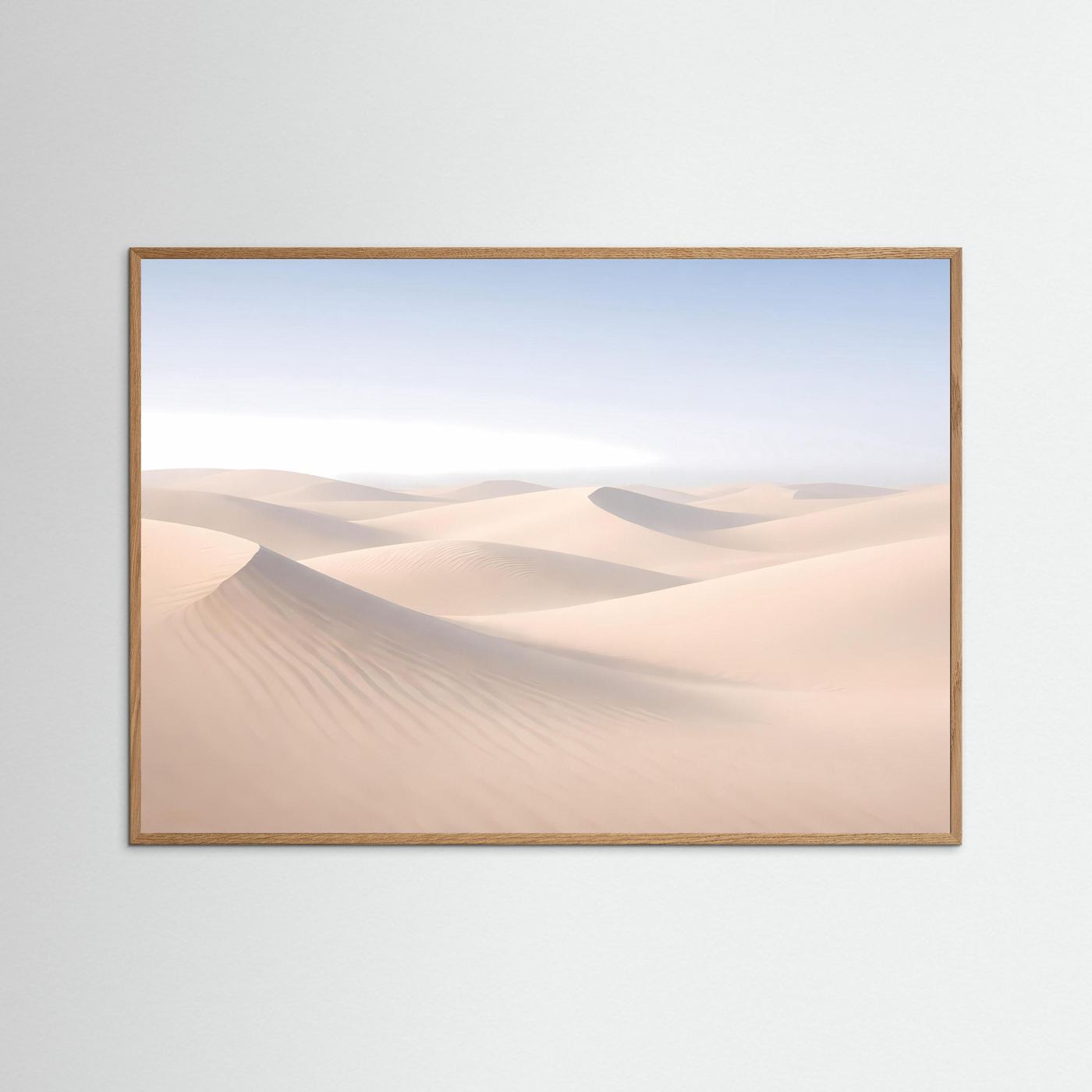 Minimalistische Sanddünen in sanften Erdtönen | Wüste Panorama Poster Querformat