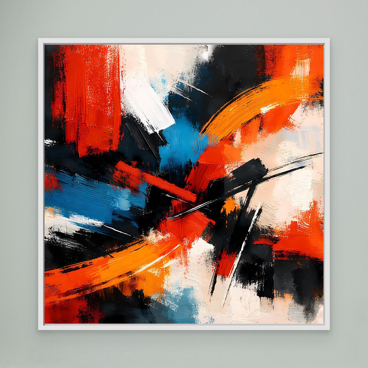 Leinwandbild Abstrakte Farbexplosion | Modernes Expressionistisches Wandbild auf echtem Holzkeilrahmen