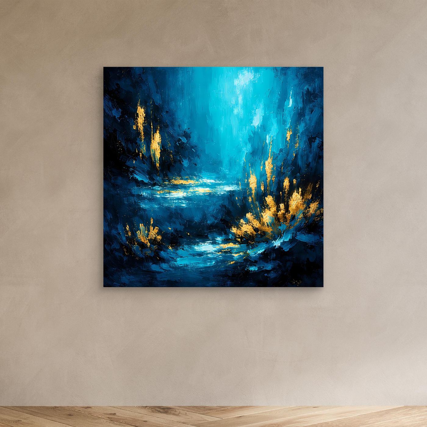 Leinwand Magische Unterwasser-Lagune | Abstraktes Korallen Wandbild
