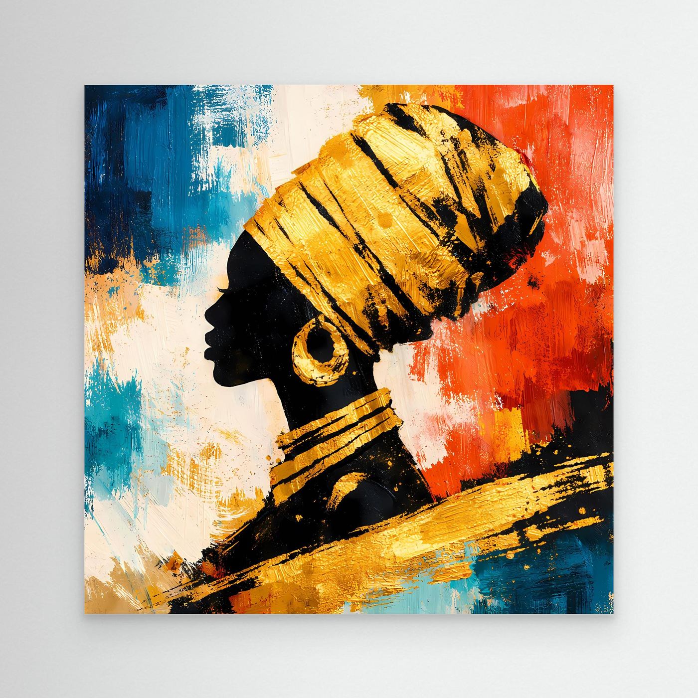 Leinwand Stolze Eleganz | Afrikanische Schönheit Modernes Wandbild