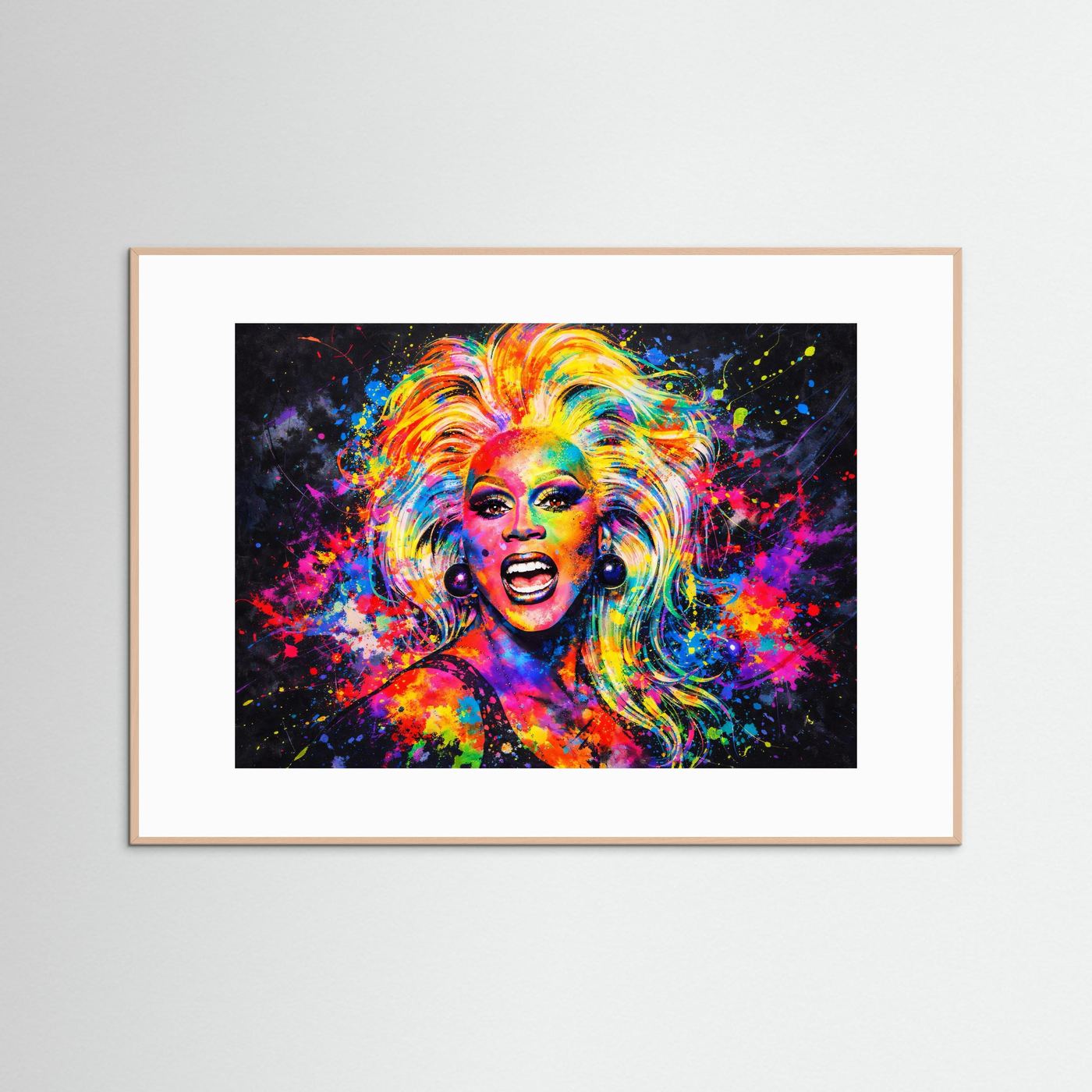 Strahlen der Ikone | Moderner Pop Art Print Querformat Wandbild
