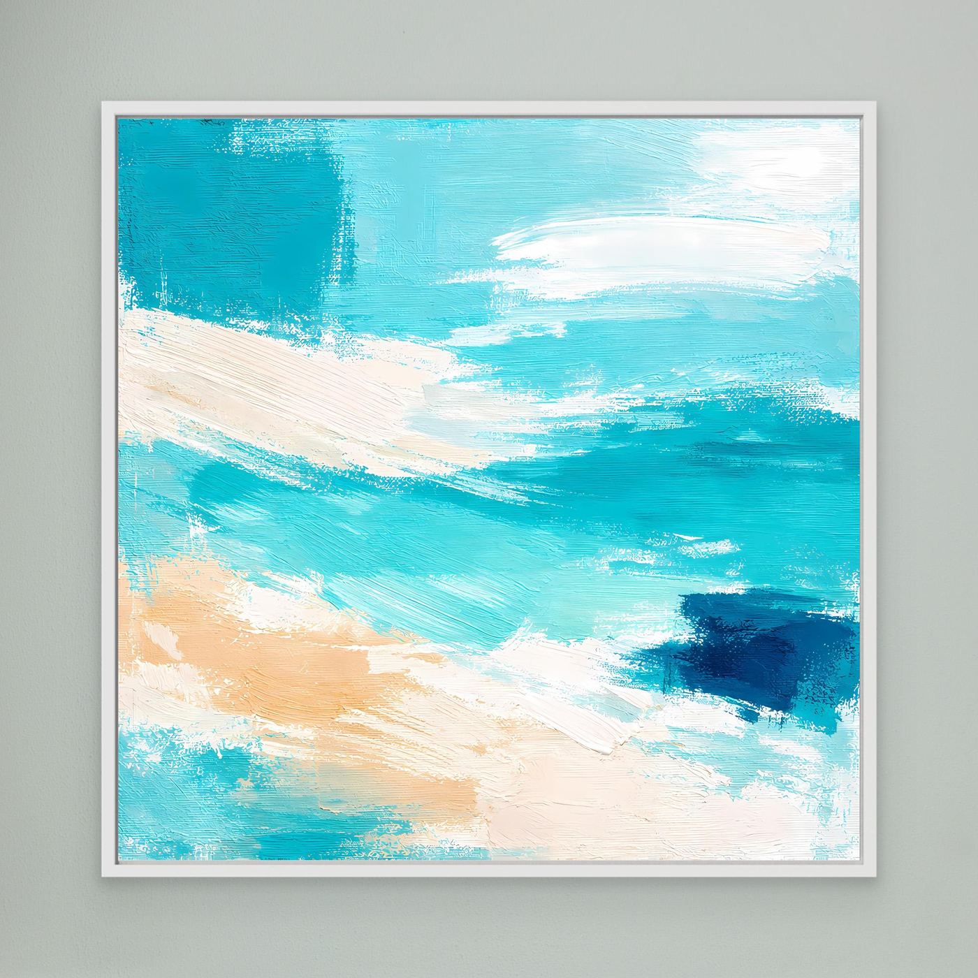 Leinwand Abstraktes Meeresrauschen am Strand | Modernes Ozean Wandbild