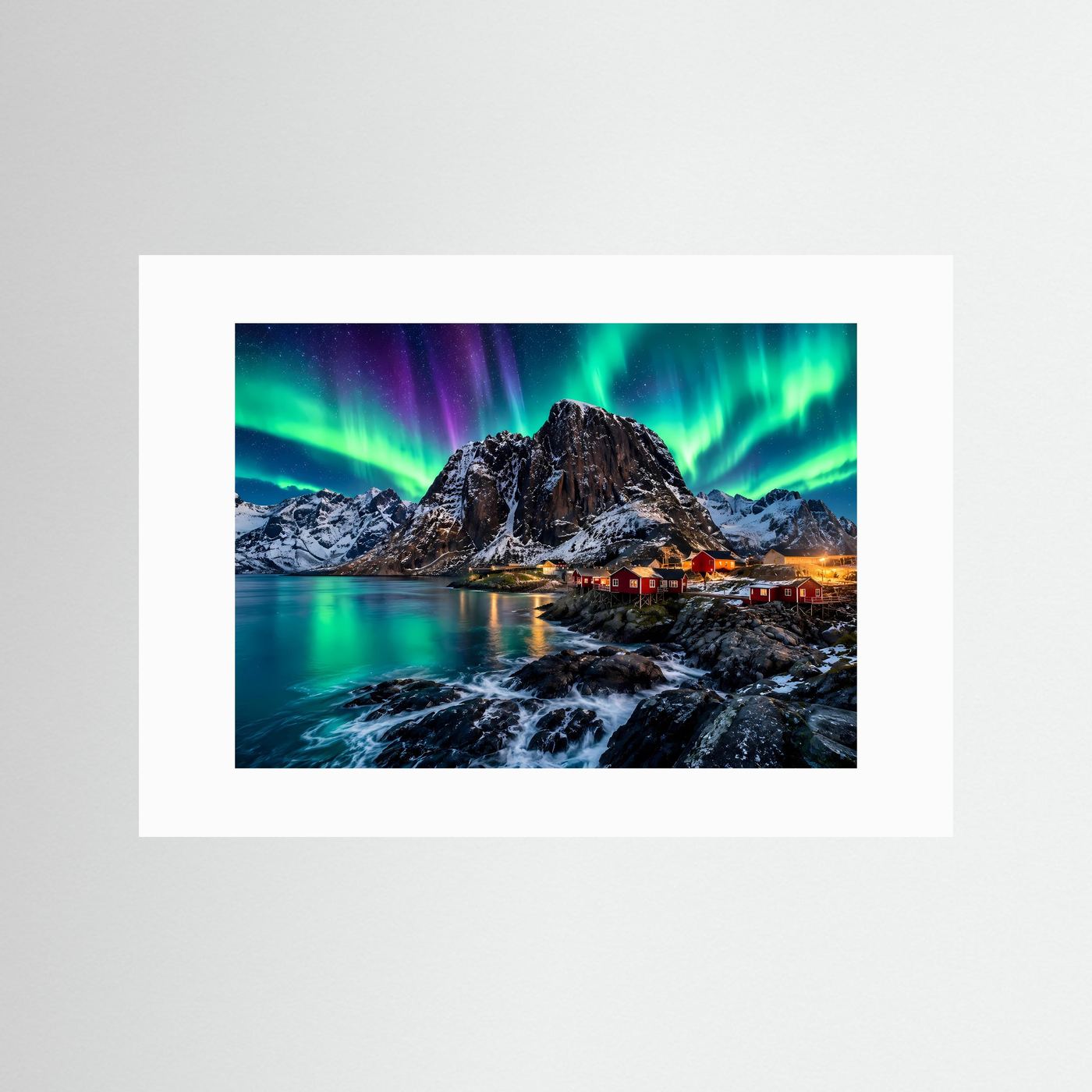 Magische Nordlichter auf den Lofoten | Arktische Polarlichter & Norwegen Poster