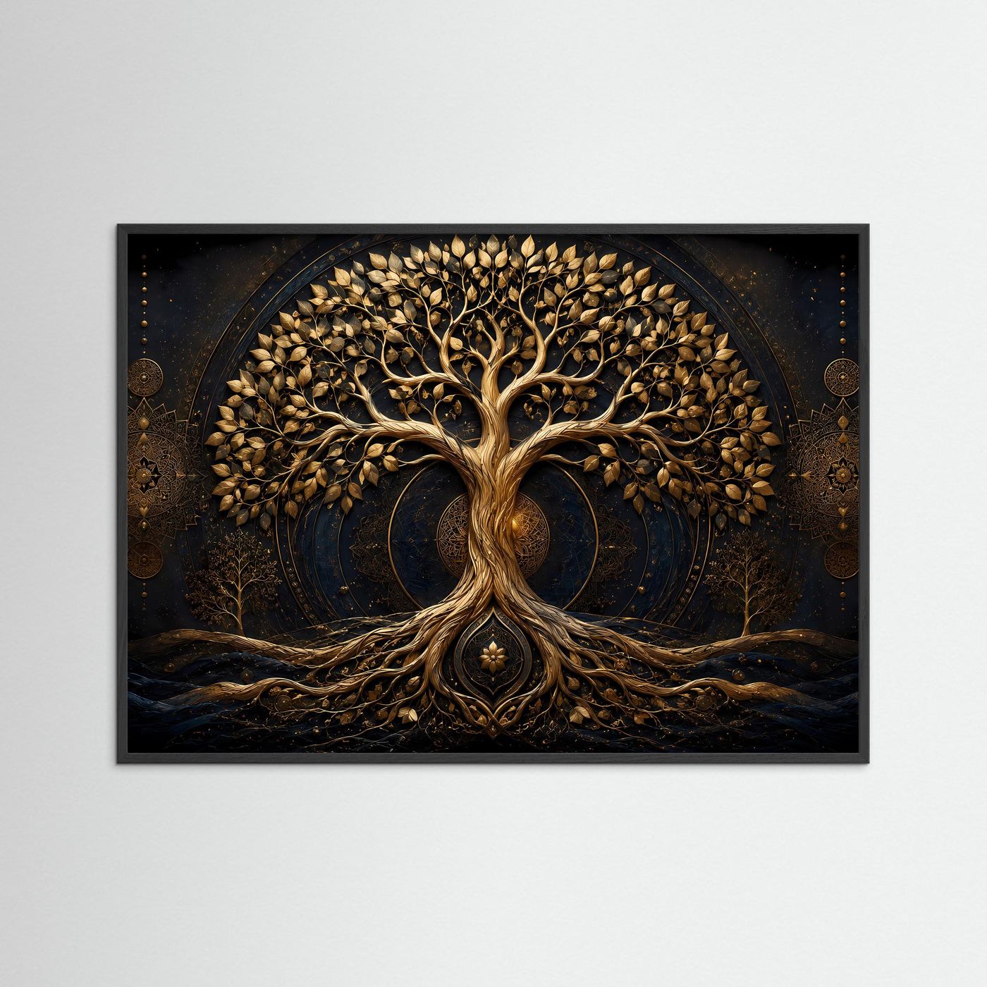 Symbol des Lebens | Edler Baum des Lebens mit goldenen Details Poster