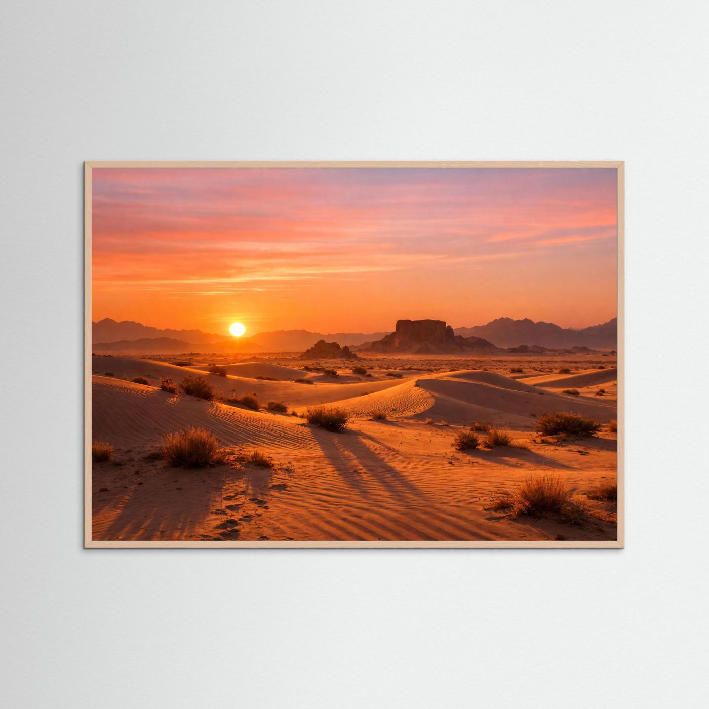 Magischer Sonnenuntergang in der Wüste | Panorama Natur Poster Querformat
