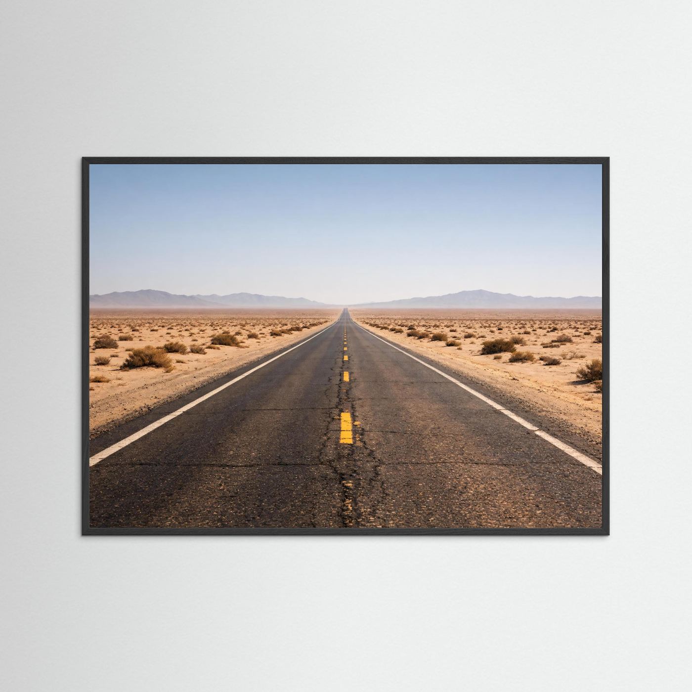 Endlose Straße im Horizont | Wüsten-Panorama Naturposter Querformat
