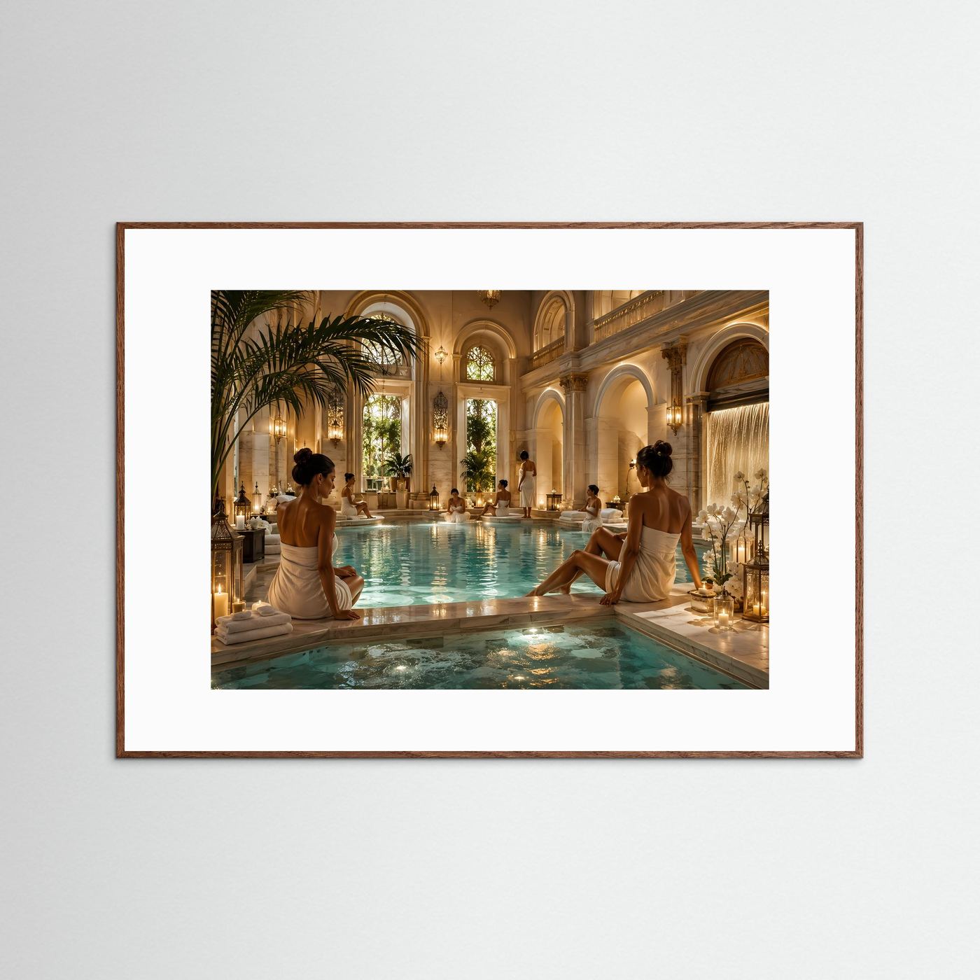 Oase der Ruhe | Luxus Spa & Wellness Oase Panorama Poster im Querformat