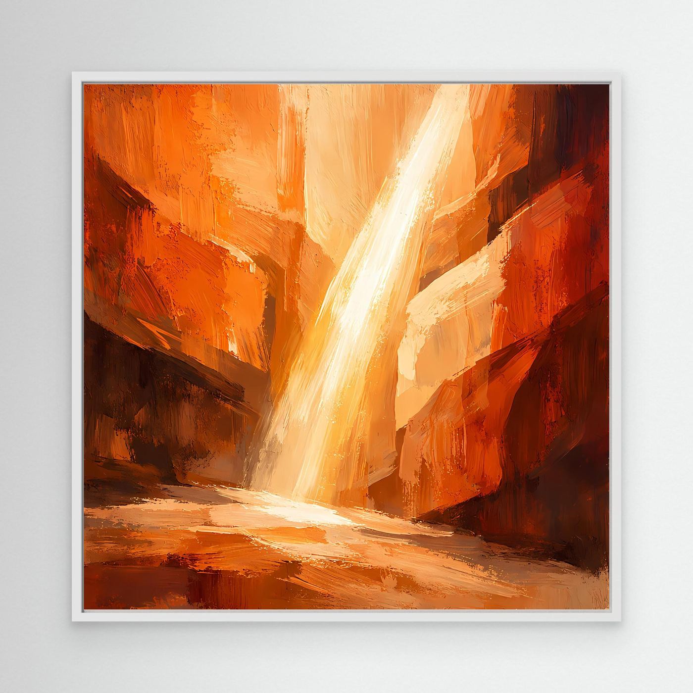 Leinwand Magischer Lichtstrahl im Canyon | Abstraktes Felsen Wandbild