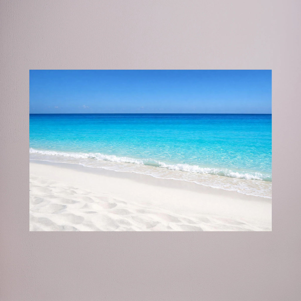 Querformat-Wandbild: türkisblaues Meer über weißem Sandstrand