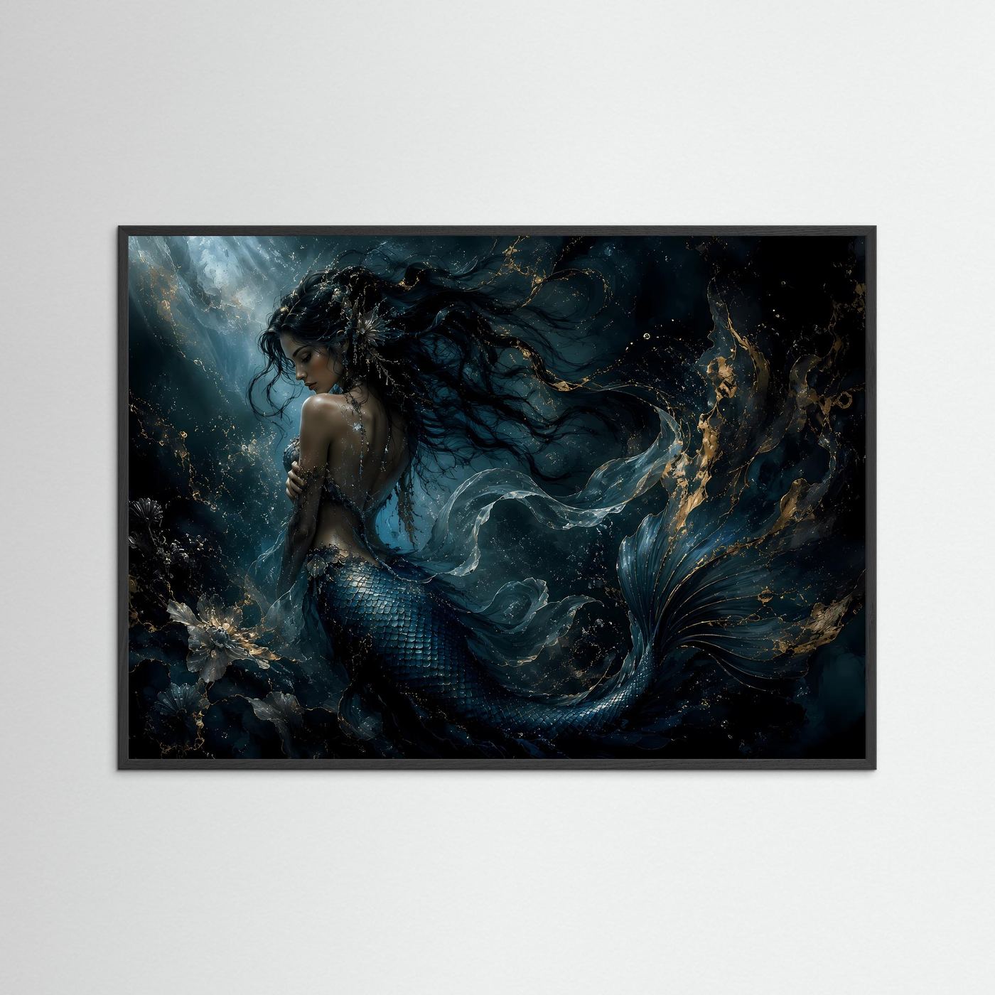 Mystische Meerjungfrau im Unterwasser-Zauber | Fantasy Art & Wandbild
