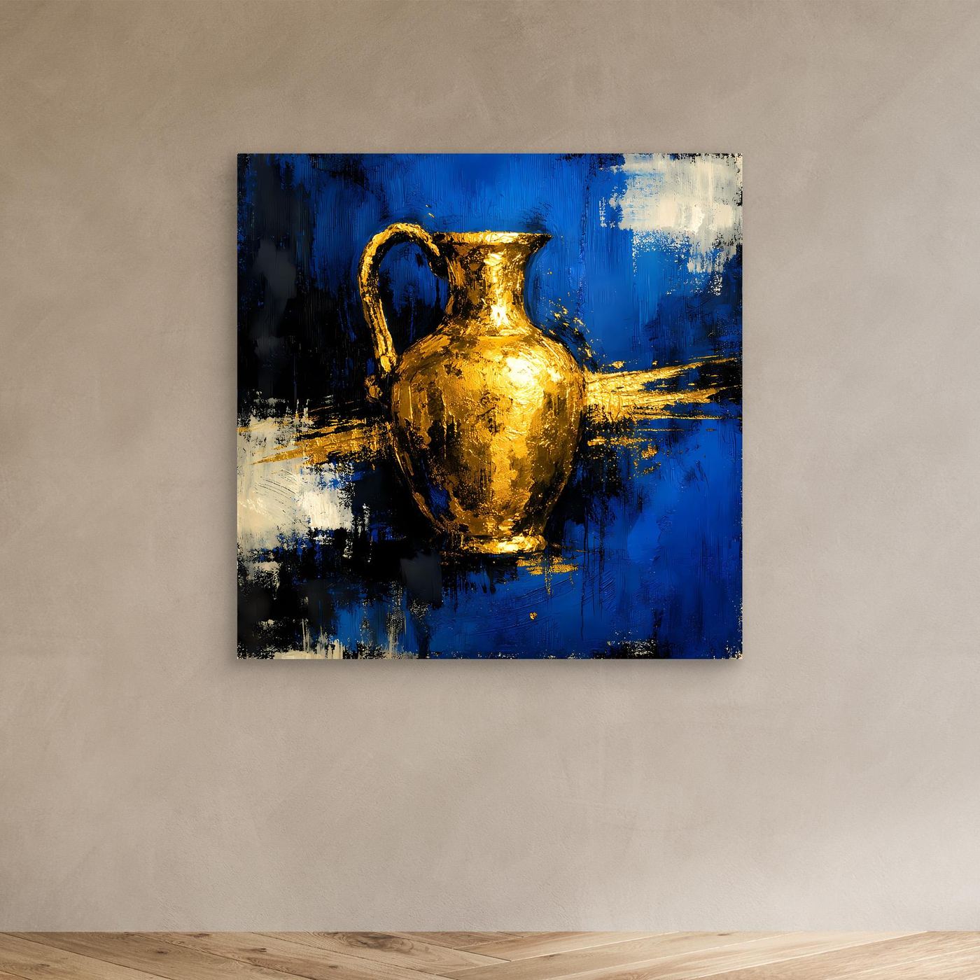 Leinwand Antike Goldene Amphore | Abstraktes Stillleben Wandbild