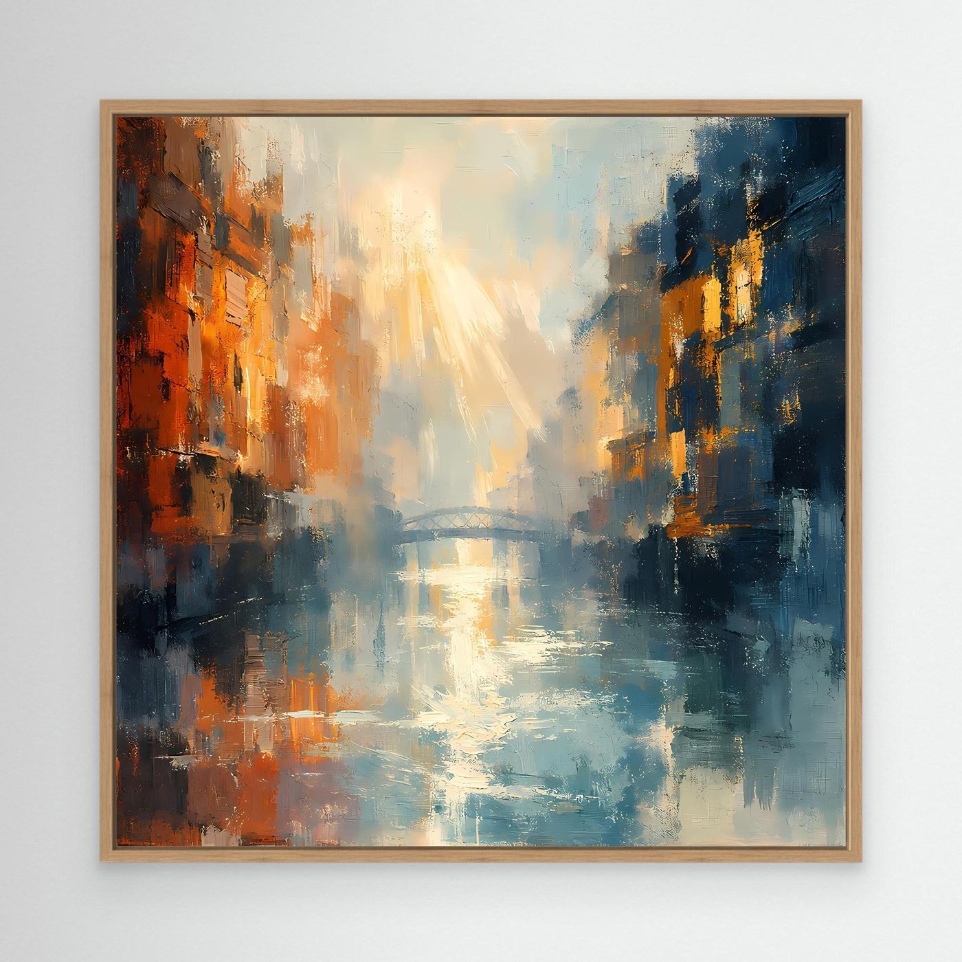 Leinwand Romantische Kanäle in Venedig | Abstraktes Wasserstraßen Wandbild