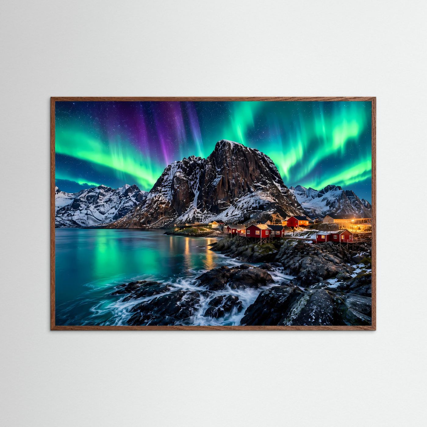 Magische Nordlichter auf den Lofoten | Arktische Polarlichter & Norwegen Poster