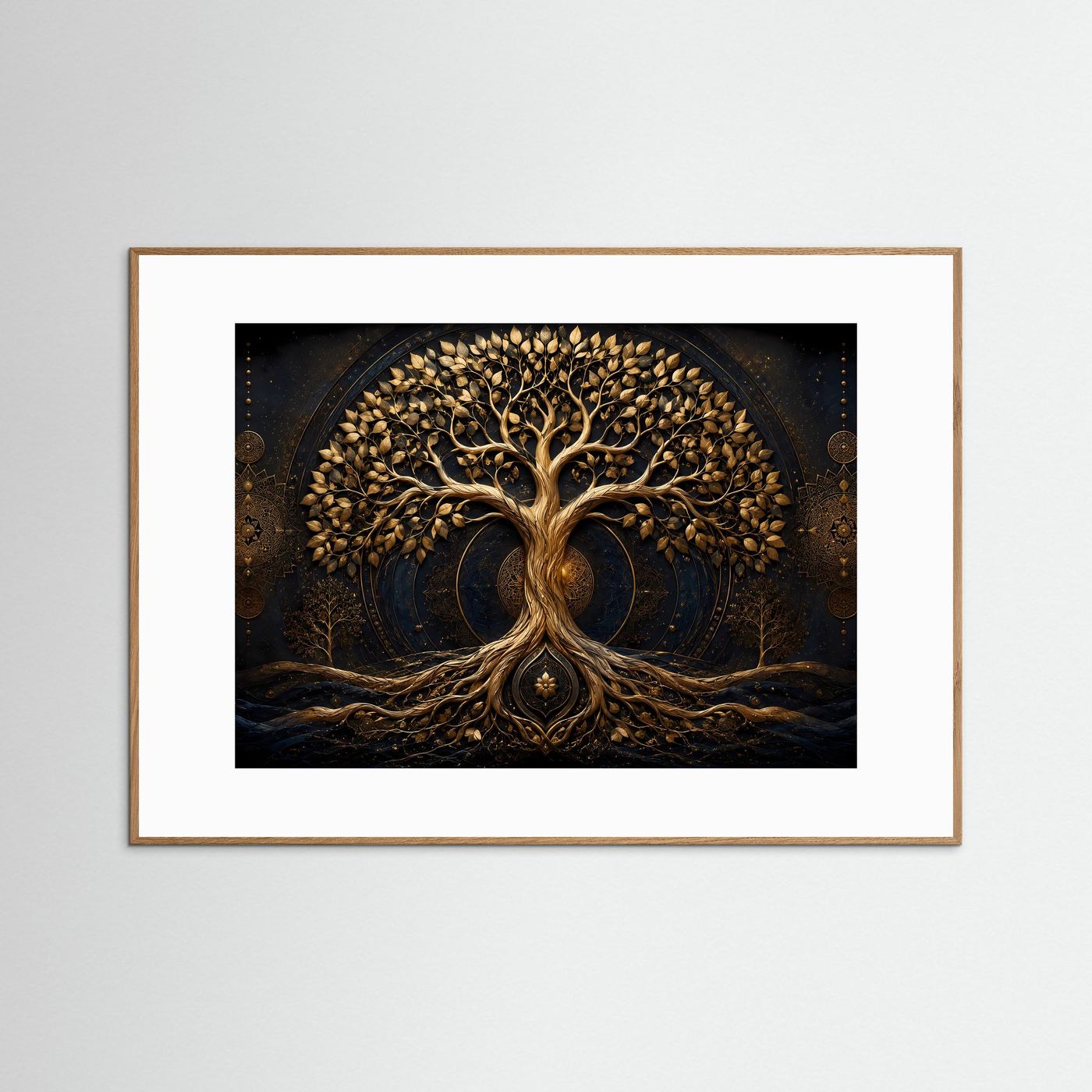 Symbol des Lebens | Edler Baum des Lebens mit goldenen Details Poster