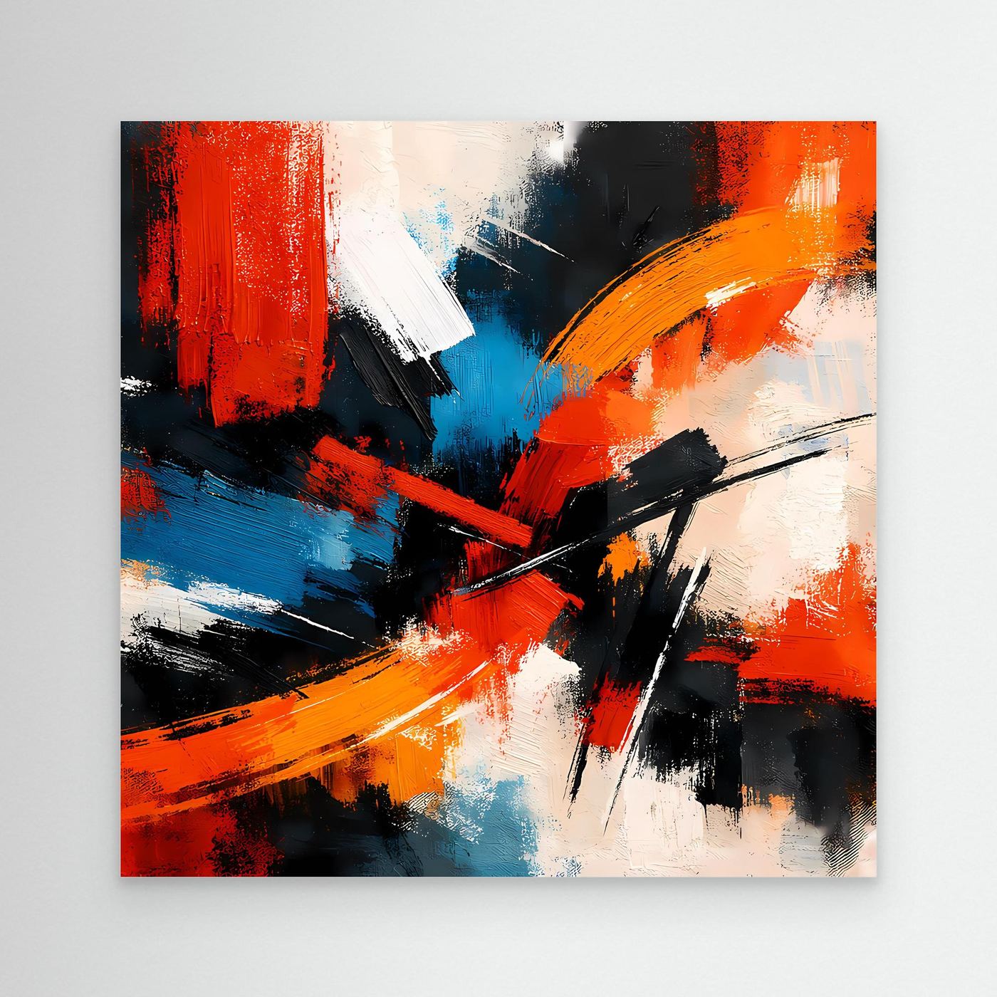 Leinwandbild Abstrakte Farbexplosion | Modernes Expressionistisches Wandbild auf echtem Holzkeilrahmen