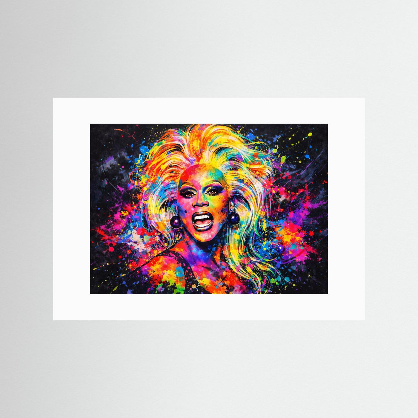 Strahlen der Ikone | Moderner Pop Art Print Querformat Wandbild