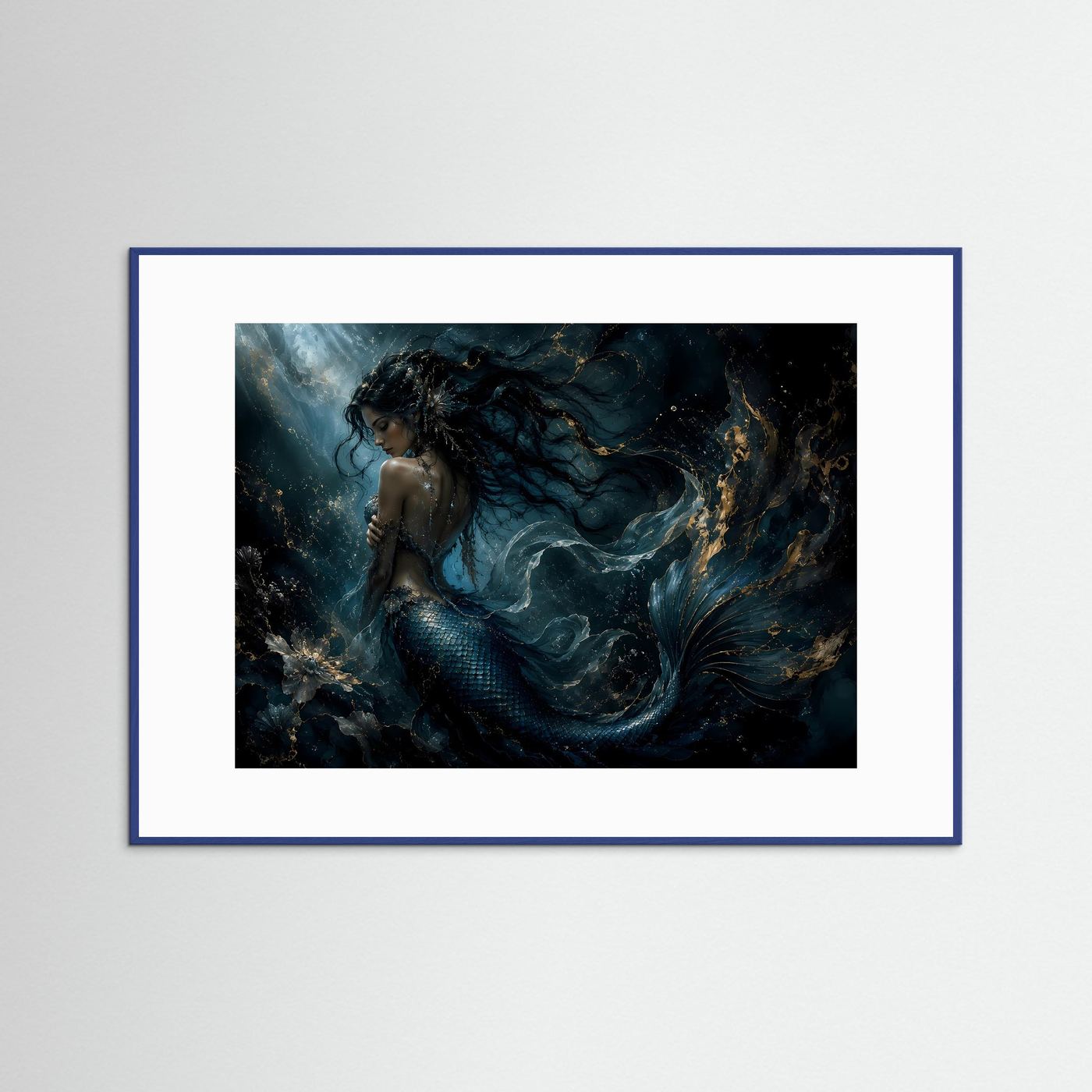 Mystische Meerjungfrau im Unterwasser-Zauber | Fantasy Art & Wandbild