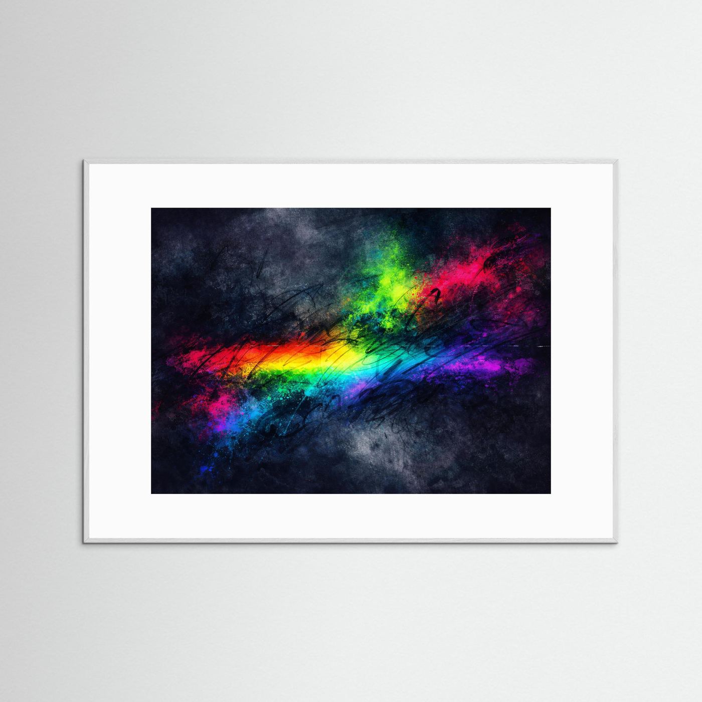 Abstrakte Energie & Farbdynamik | Moderner Kunst Print Querformat Wandbild