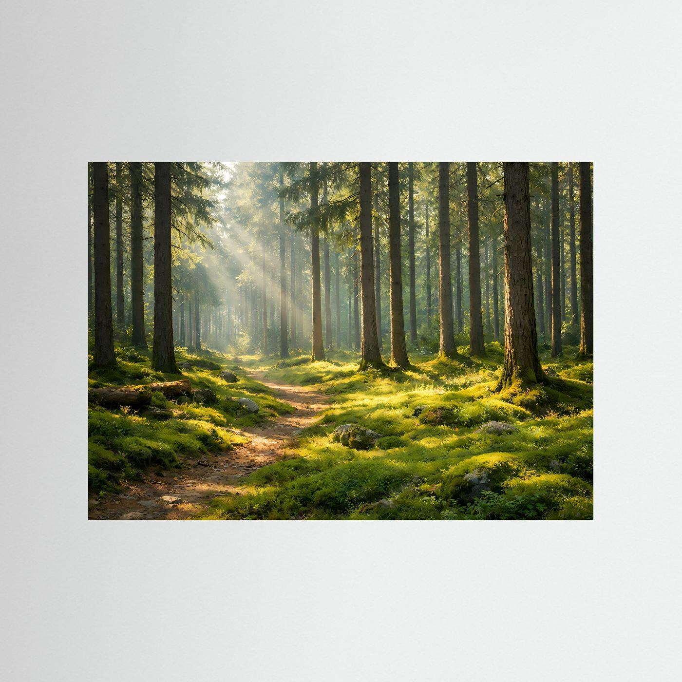 Sonnenstrahlen im grünen Wald | Mystischer Waldweg im Morgenlicht