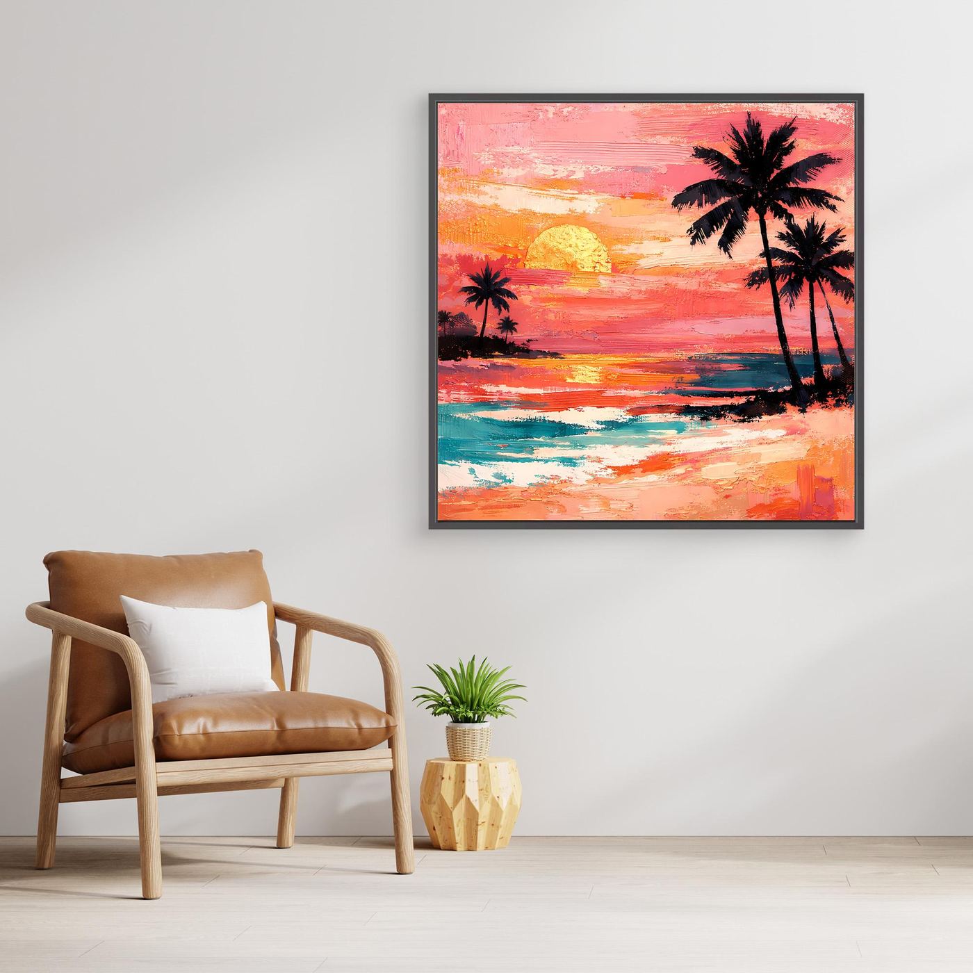 Leinwand Elegante Wüstenwellen in Terrakotta | Abstraktes Natur Wandbild
