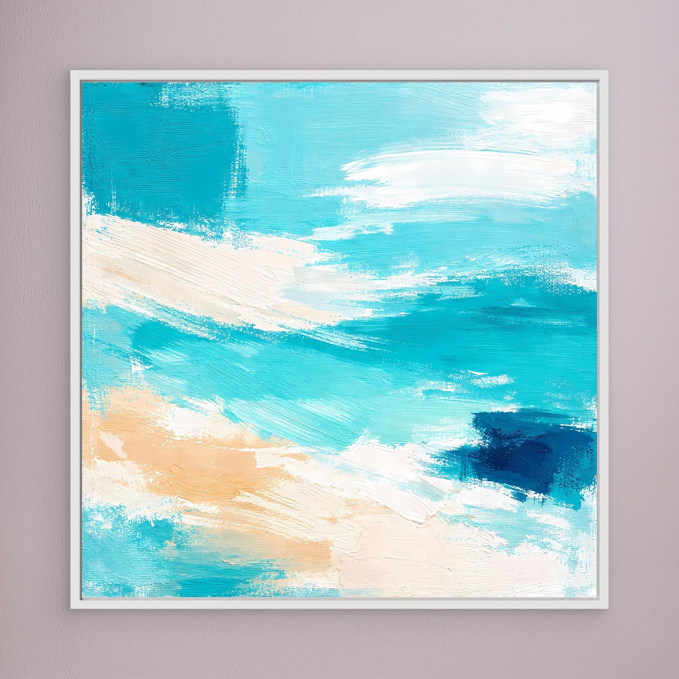 Leinwand Abstraktes Meeresrauschen am Strand | Modernes Ozean Wandbild