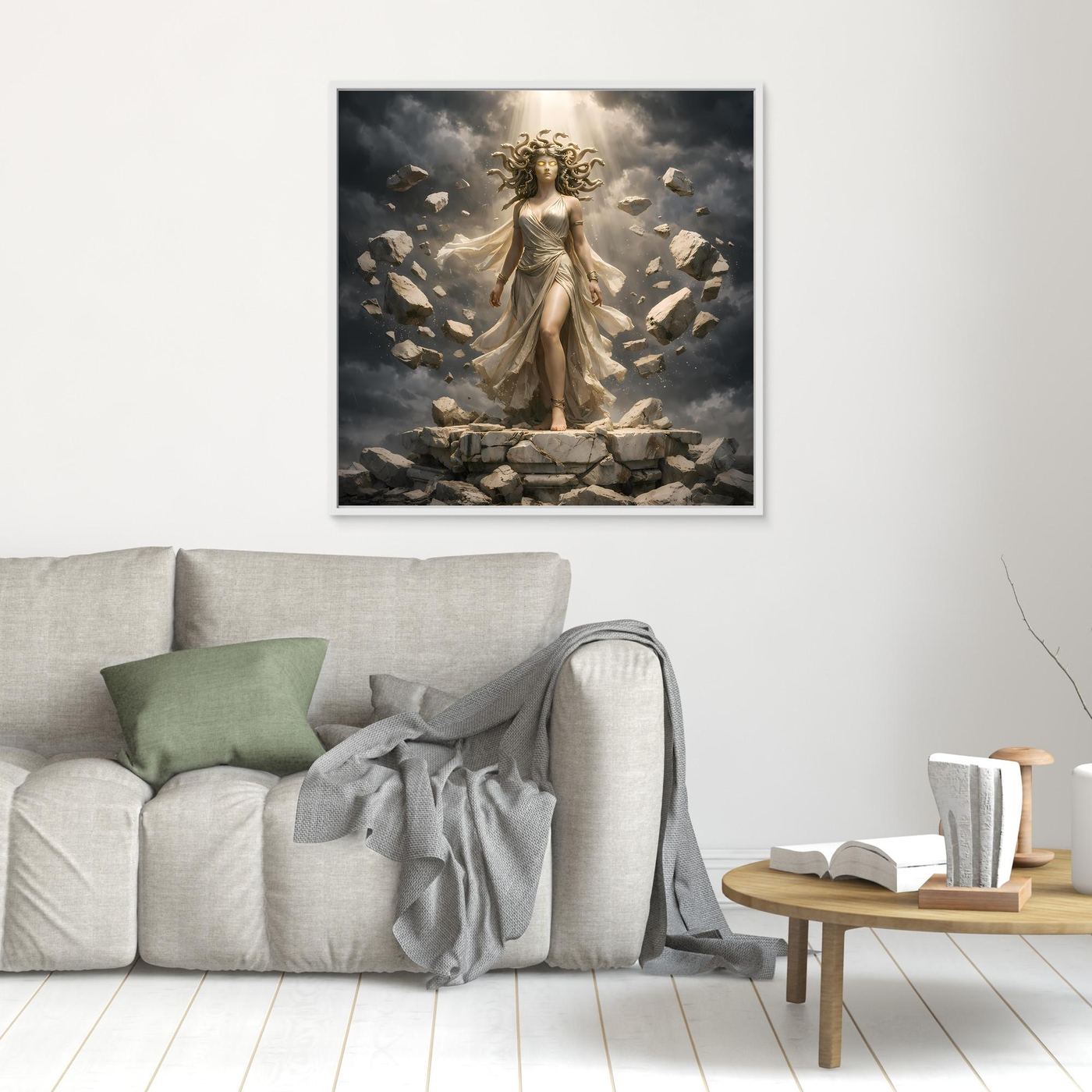 Premium Leinwand Medusa Gorgone Mythologie | Modernes Kunst Poster Fantasy Wandbild antik