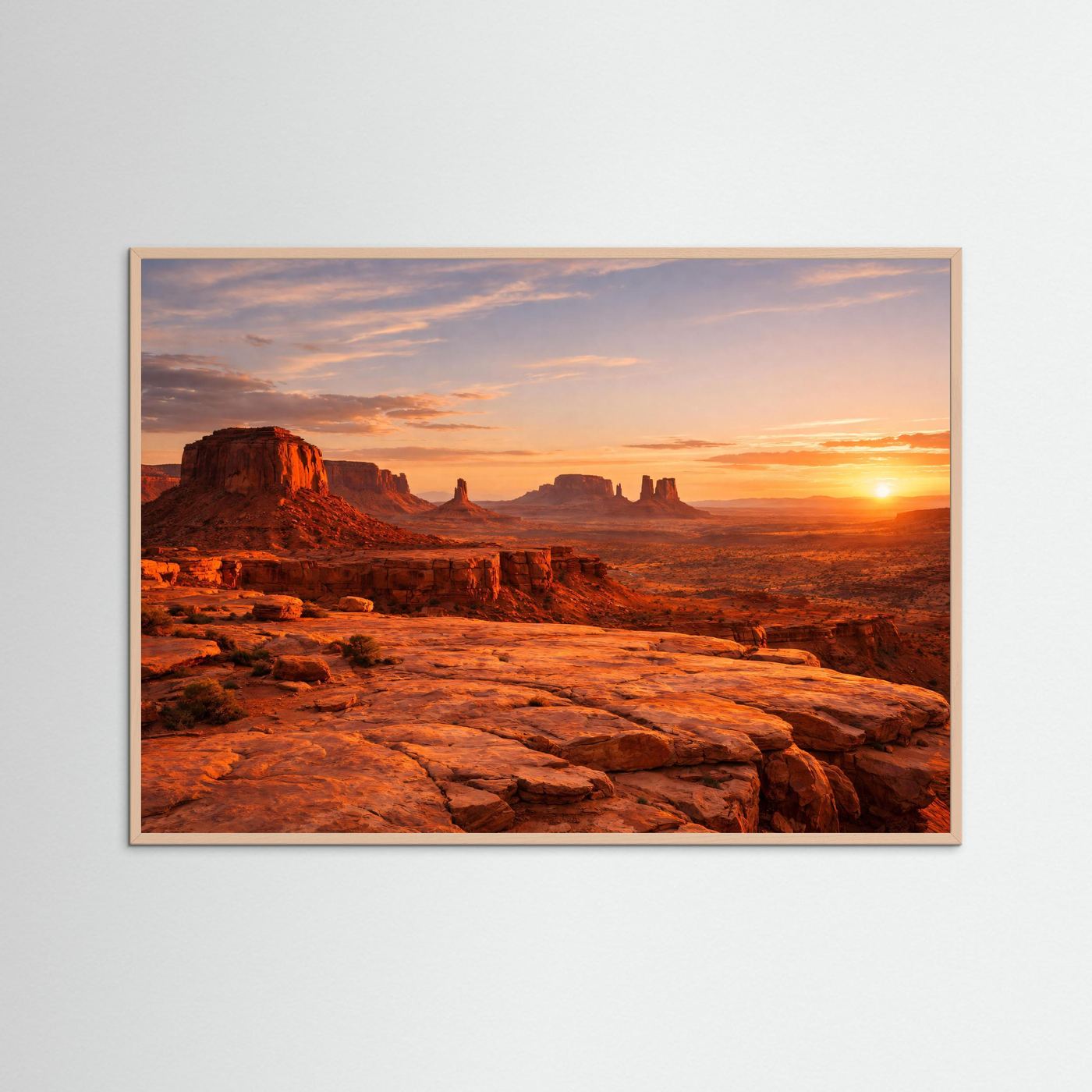 Majastätischer Sonnenuntergang im Canyon | Panorama Wüste & Natur Poster Querformat