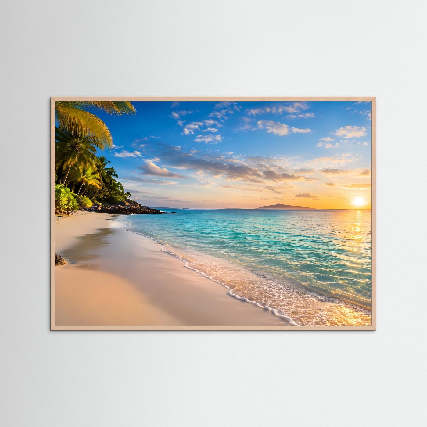 Tropischer Traumstrand im Sonnenuntergang | Paradiesische Küstenlandschaft