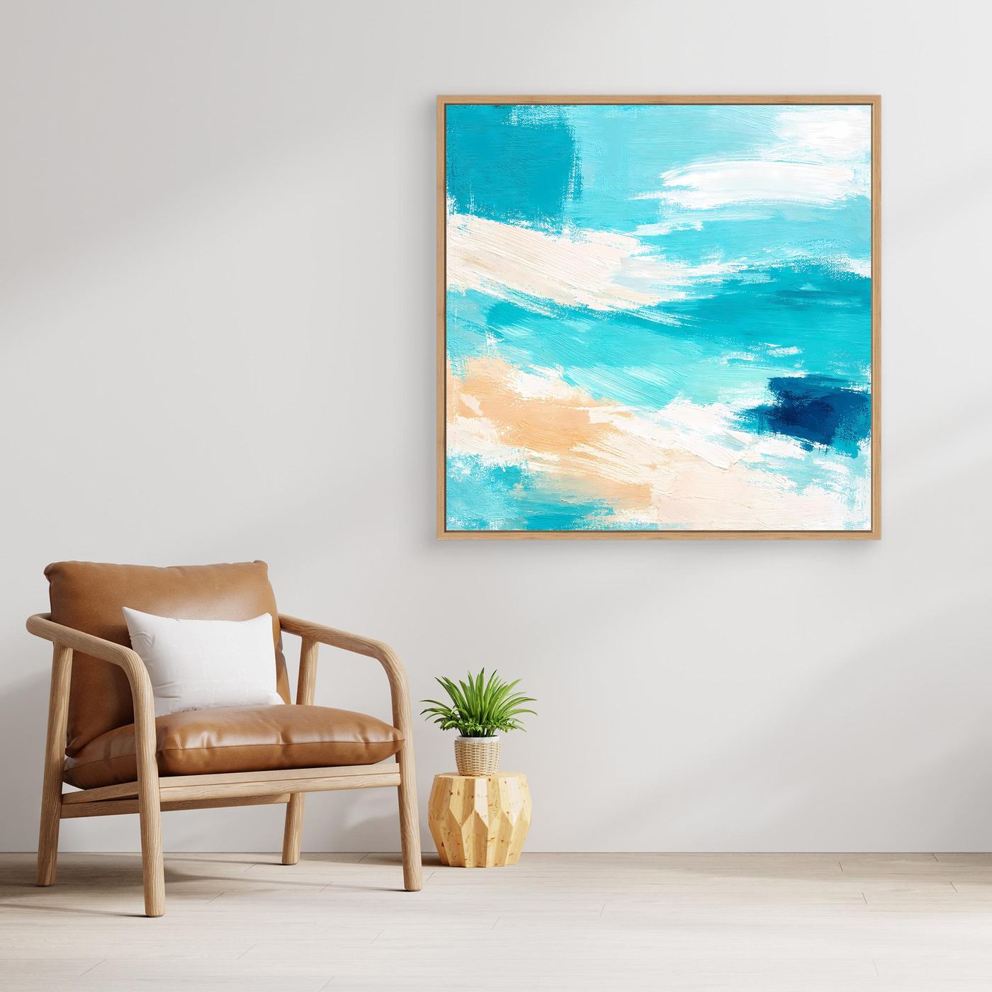 Leinwand Abstraktes Meeresrauschen am Strand | Modernes Ozean Wandbild