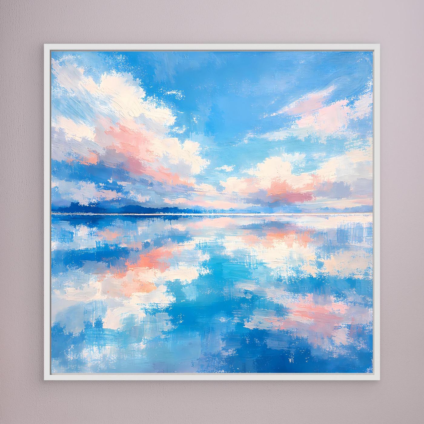 Leinwand Abstrakte Meereslandschaft mit Wolken | Modernes Wandbild auf Keilrahmen