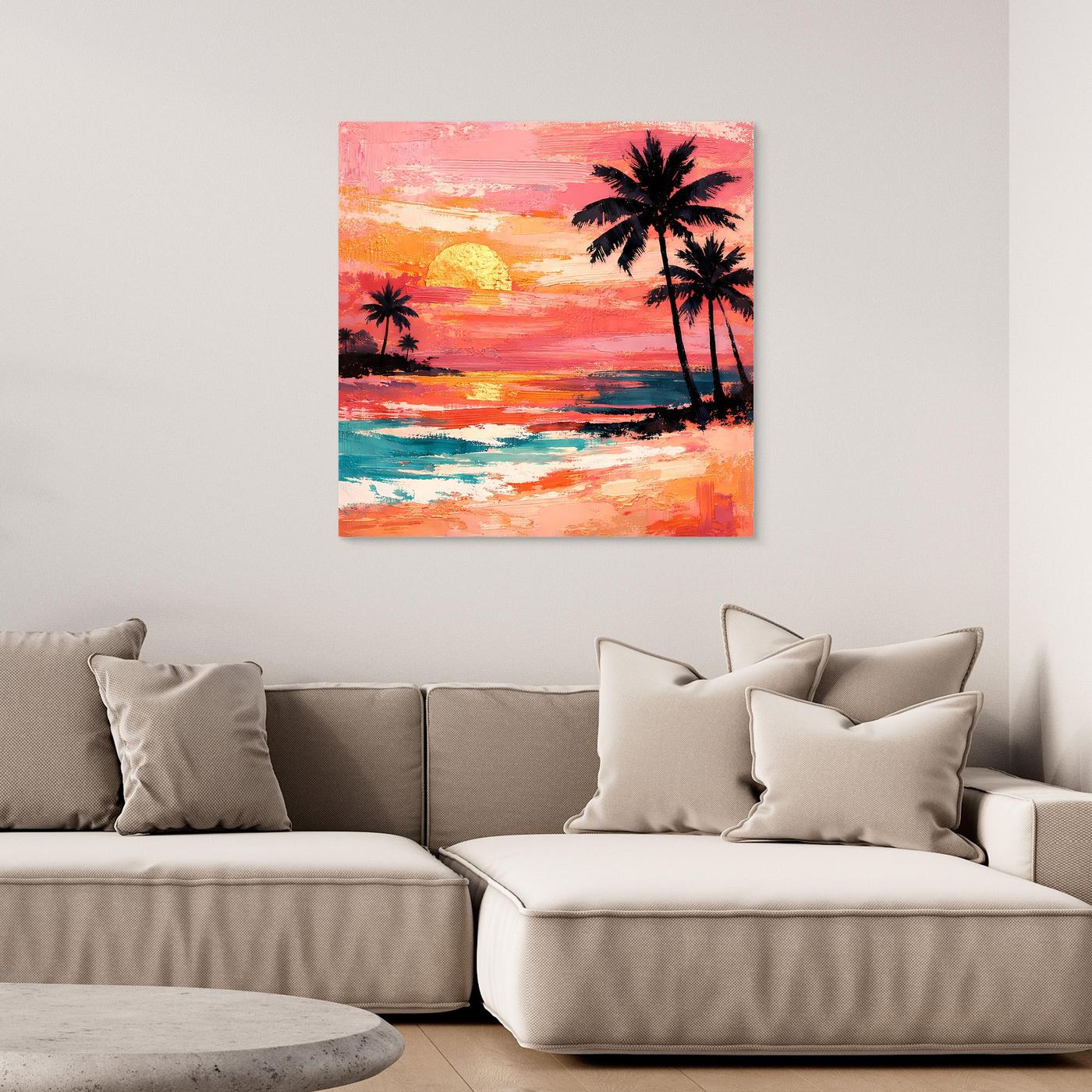 Leinwand Elegante Wüstenwellen in Terrakotta | Abstraktes Natur Wandbild