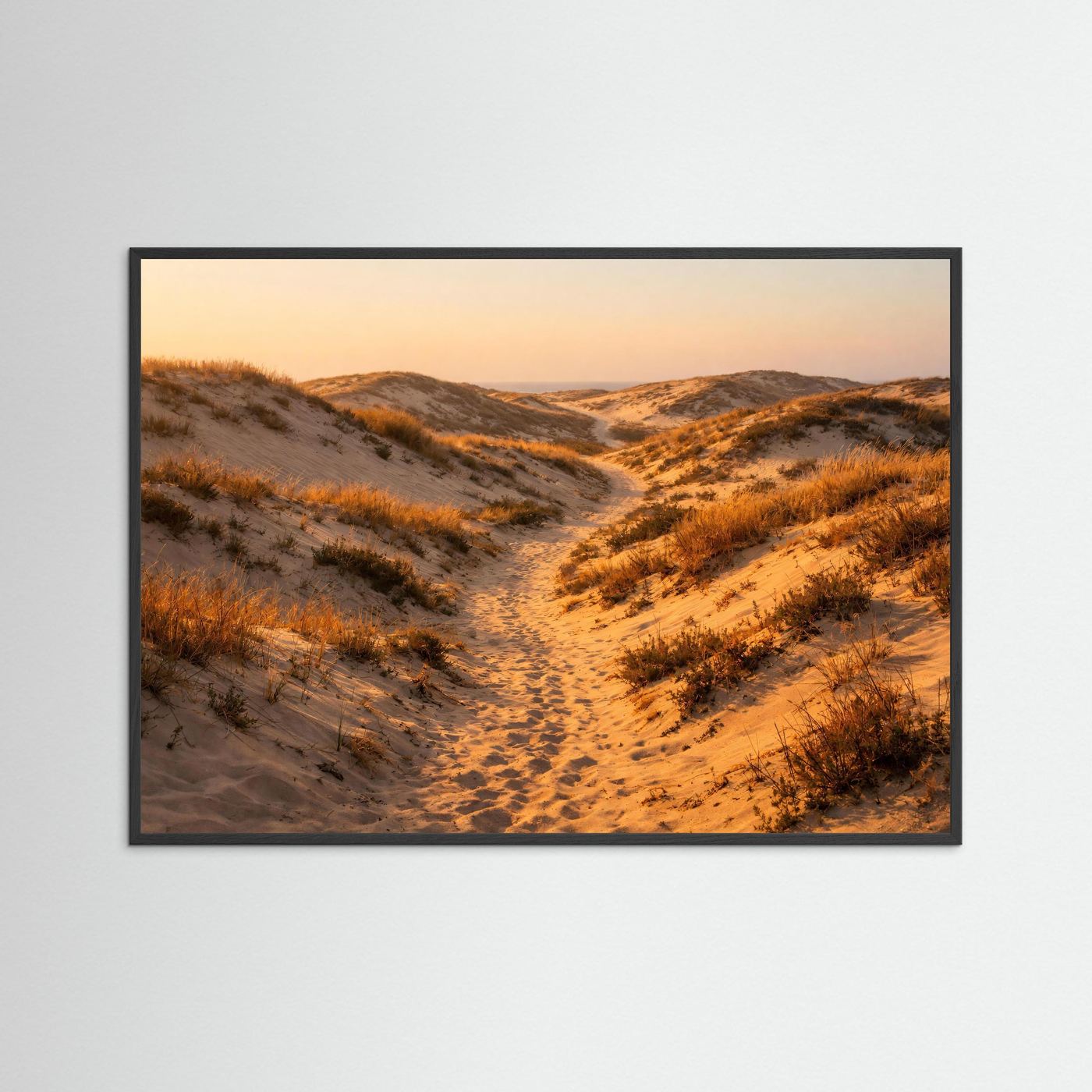 Pfad durch die goldenen Dünen | Küstenlandschaft Naturposter Querformat