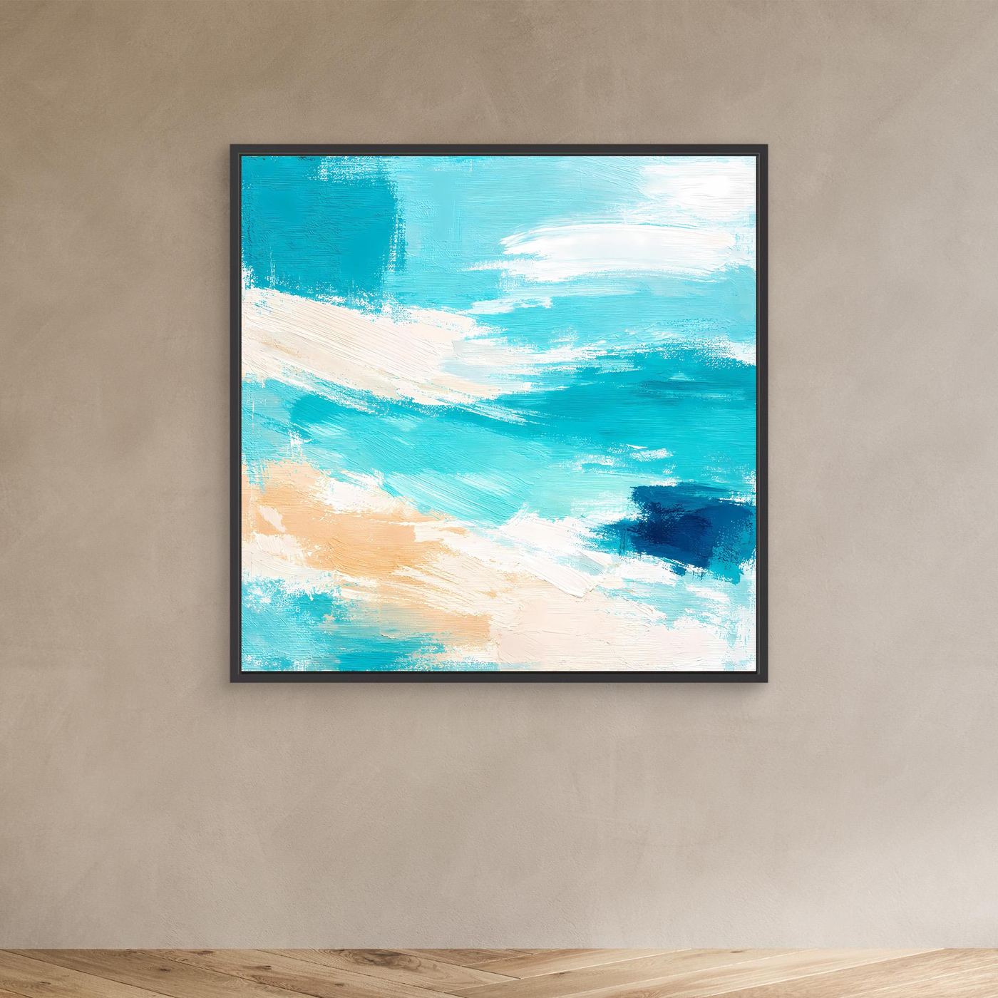 Leinwand Abstraktes Meeresrauschen am Strand | Modernes Ozean Wandbild