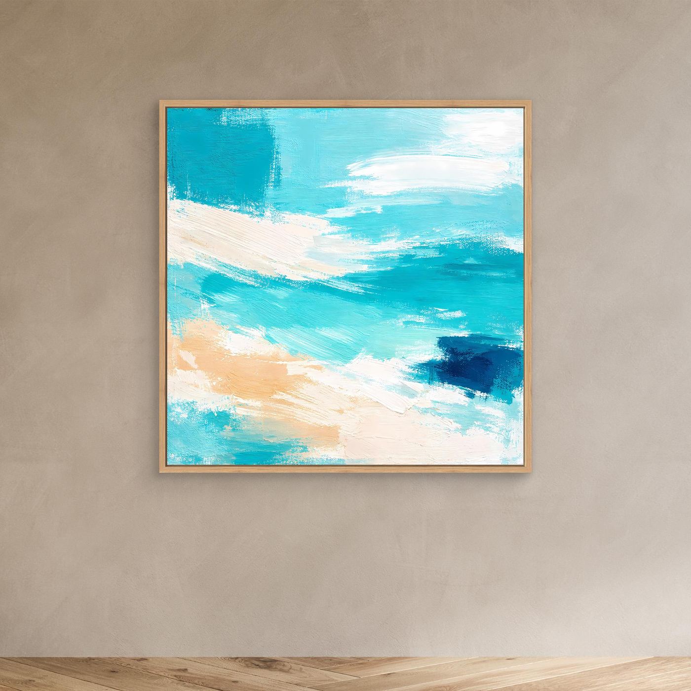 Leinwand Abstraktes Meeresrauschen am Strand | Modernes Ozean Wandbild