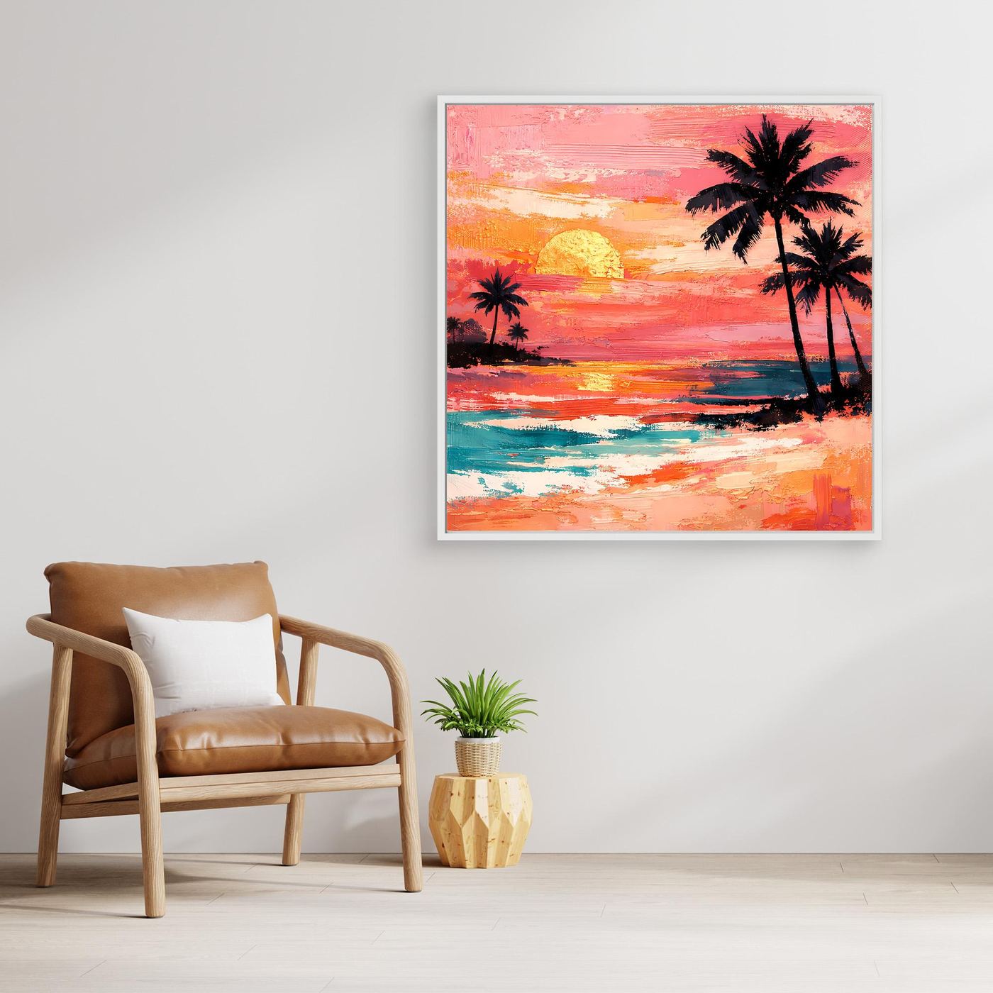 Leinwand Elegante Wüstenwellen in Terrakotta | Abstraktes Natur Wandbild