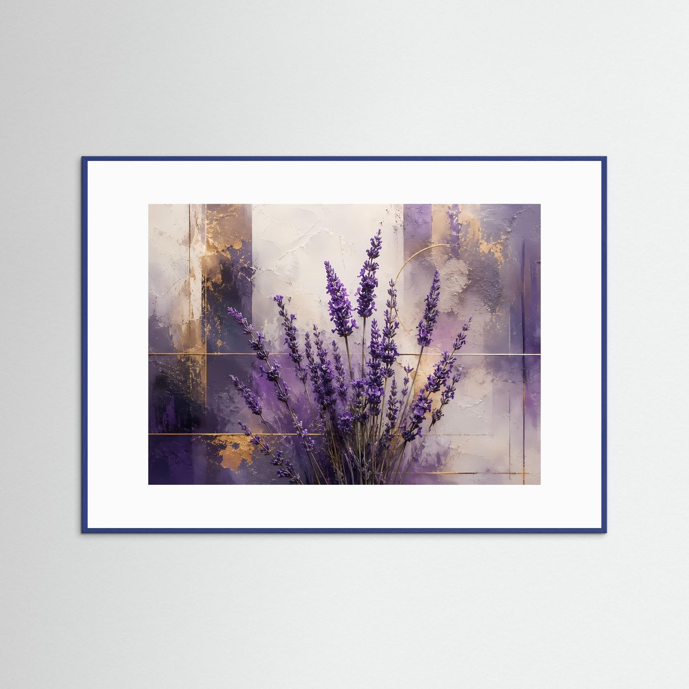 Zarter Lavendelduft | Abstraktes Blumen-Stillleben & Natur Poster im Querformat