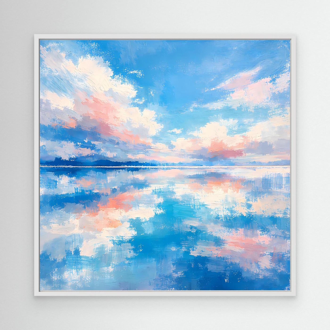 Leinwand Abstrakte Meereslandschaft mit Wolken | Modernes Wandbild auf Keilrahmen