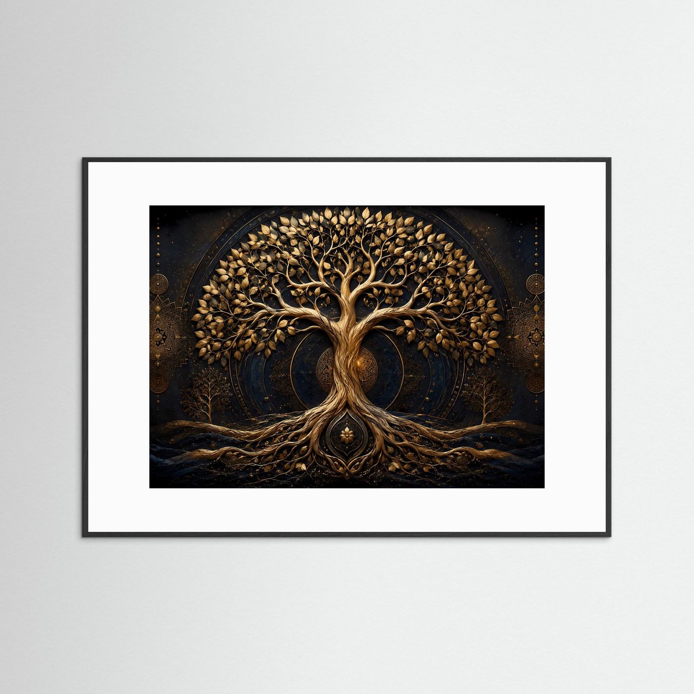 Symbol des Lebens | Edler Baum des Lebens mit goldenen Details Poster
