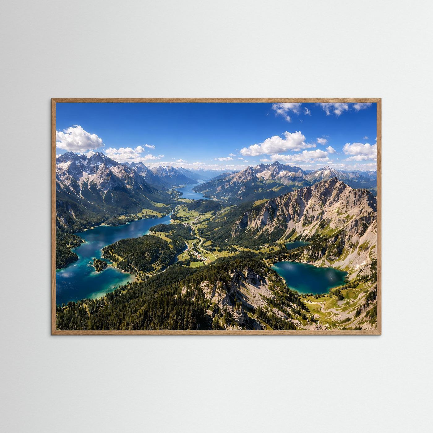 Majestätische Alpentäler und Bergseen | Gipfel & Natur Panorama Poster Querformat