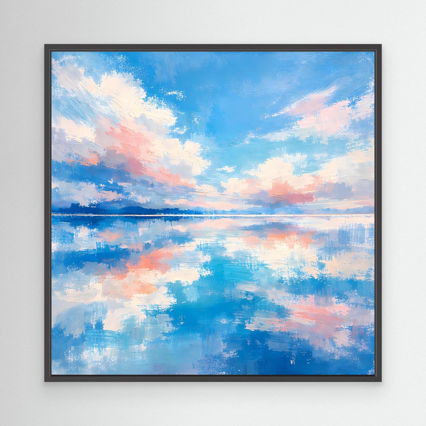 Leinwand Abstrakte Meereslandschaft mit Wolken | Modernes Wandbild auf Keilrahmen