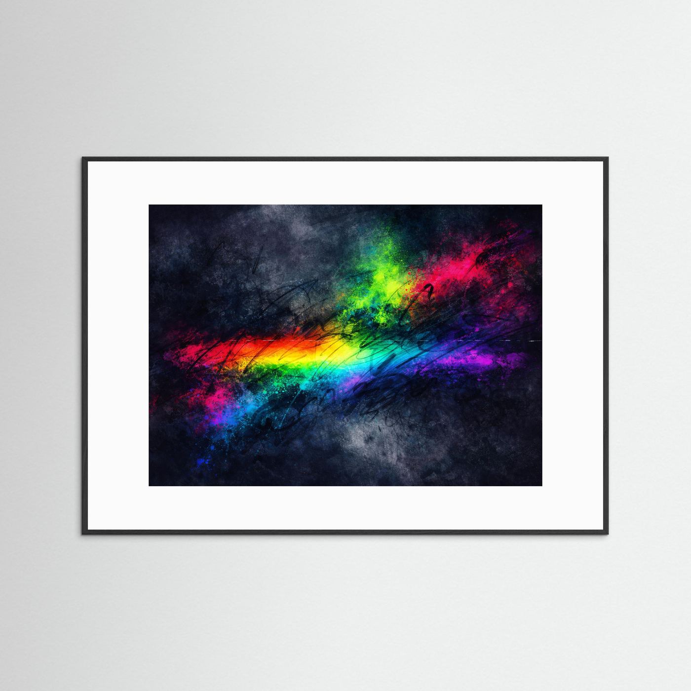 Abstrakte Energie & Farbdynamik | Moderner Kunst Print Querformat Wandbild