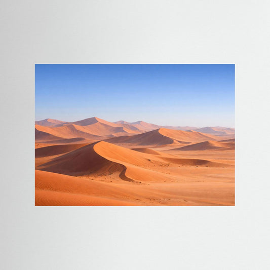 Unendliche Sanddünen in der Wüste | Sossusvlei & Natur Poster Querformat