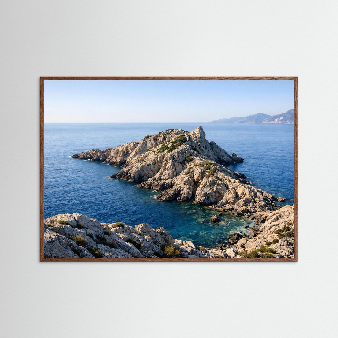 Felsige Halbinsel im weiten Ozean | Panorama Küste & Meer Poster Querformat