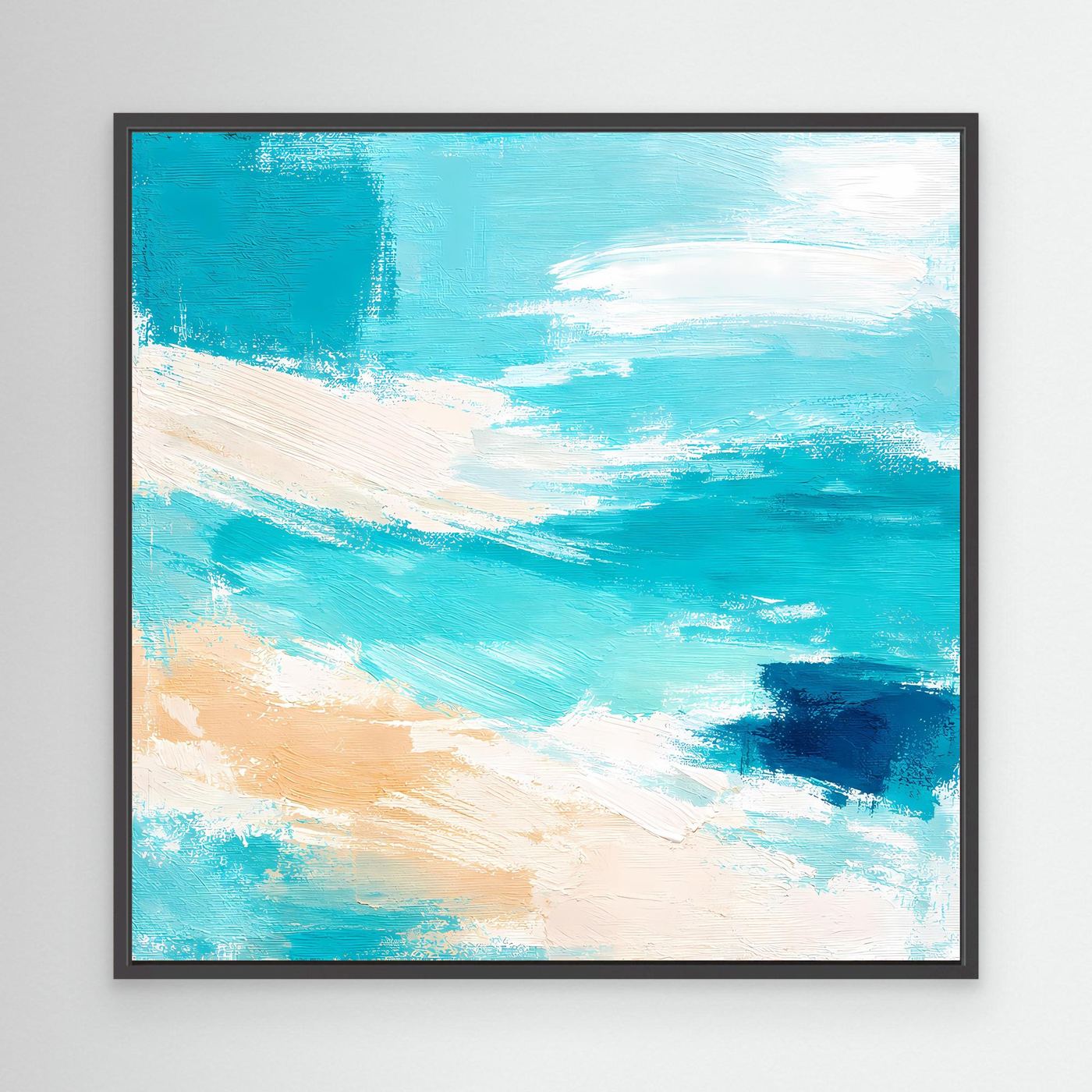 Leinwand Abstraktes Meeresrauschen am Strand | Modernes Ozean Wandbild