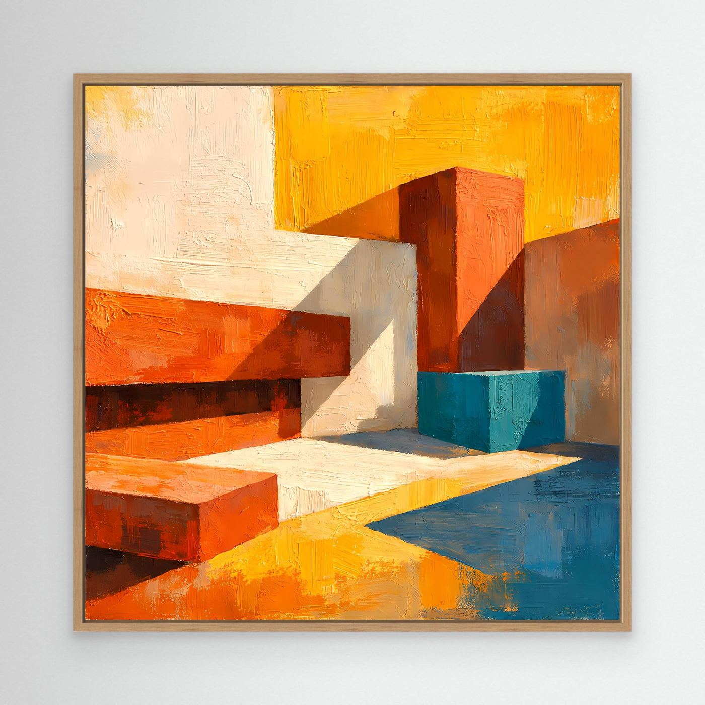 Leinwand Abstrakte Geometrische Formen im Licht | Modernes Architektur Wandbild