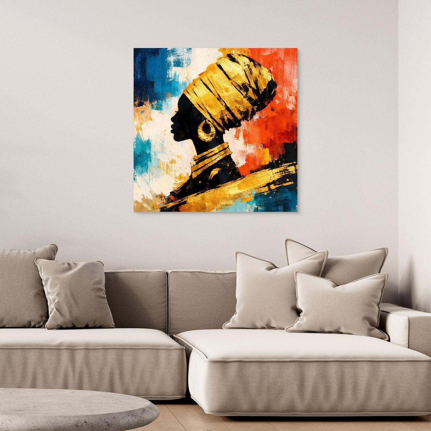 Leinwand Stolze Eleganz | Afrikanische Schönheit Modernes Wandbild