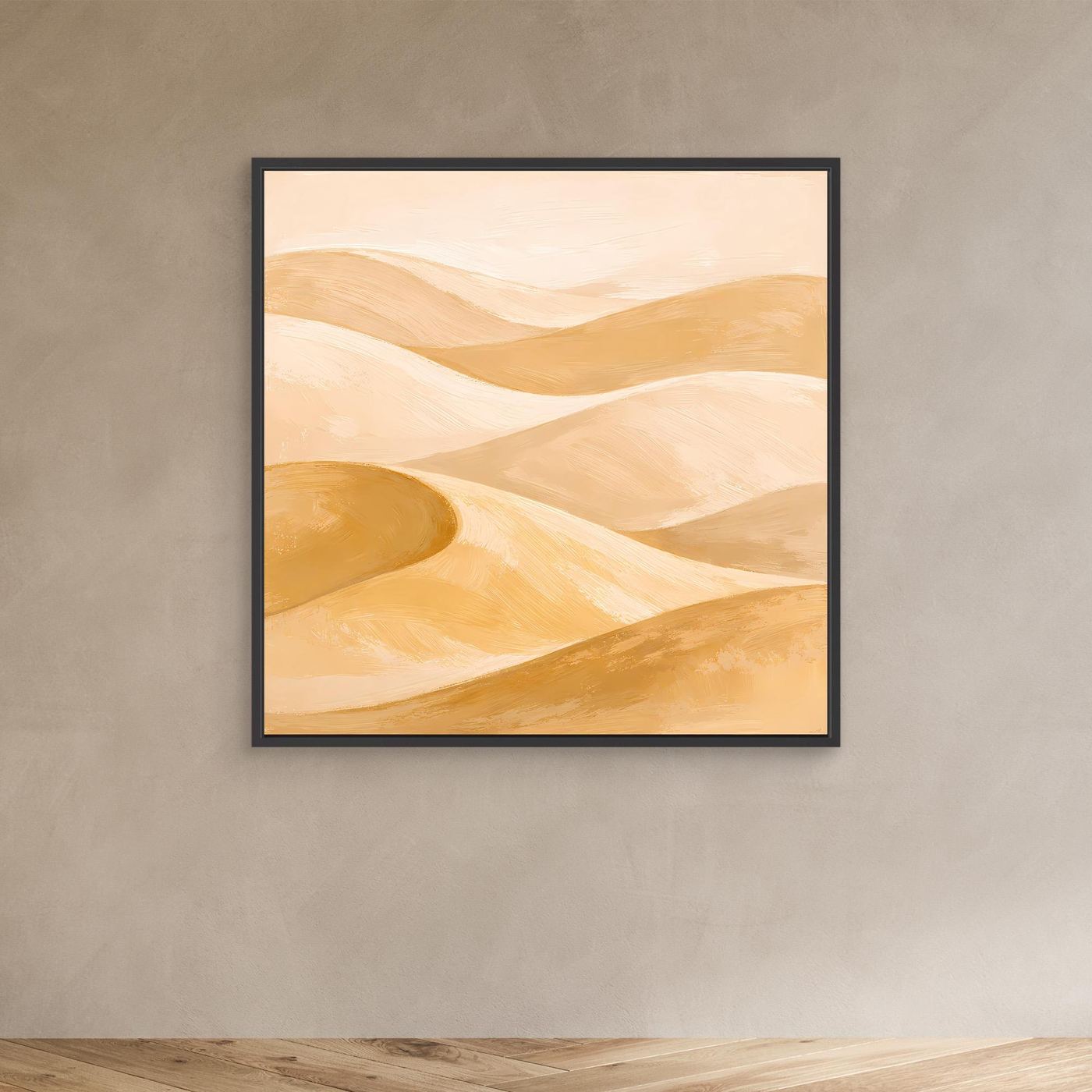 Leinwand Sanfte Wüstendünen im Abendlicht | Abstraktes Sahara Wandbild