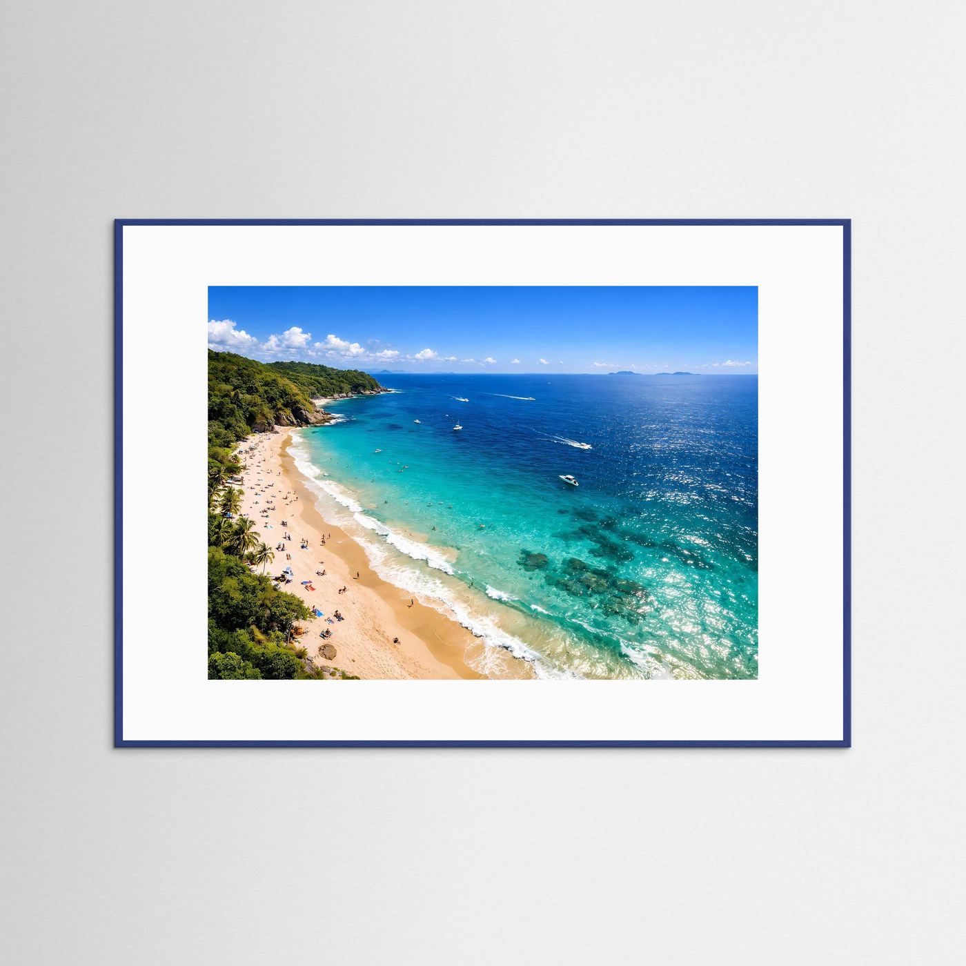 Tropischer Traumstrand im Sonnenlicht | Küste & Meer Panorama Poster Querformat