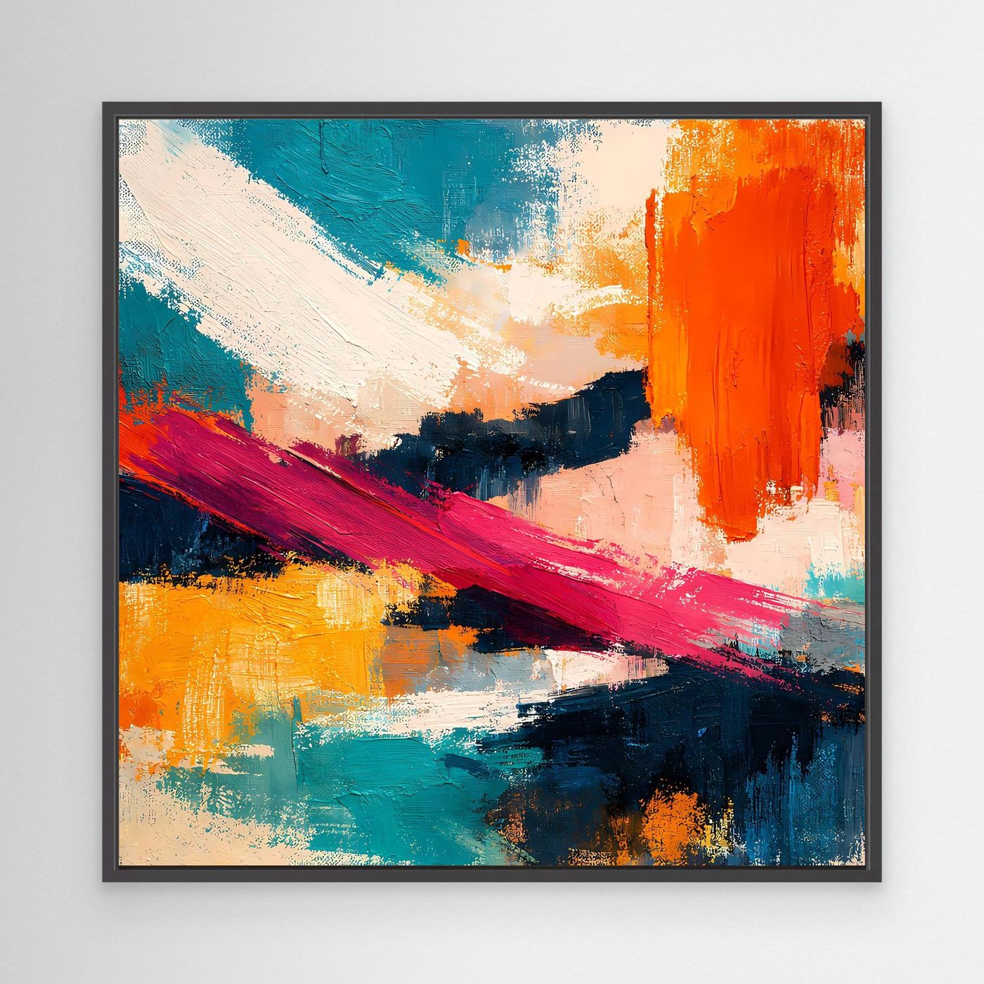 Premium Leinwand Modernes Abstraktes Gemälde | Wandbild Farbexplosion im Impasto-Stil